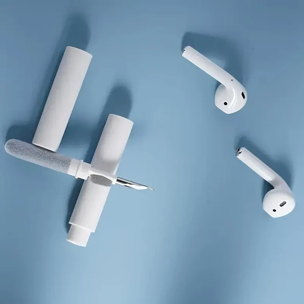 Çift Başlıklı Temizleme Kalem Seti - AirPods, Kablosuz Cihazlar ve Dizüstü Bilgisayarlar için - 7