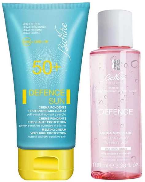 Bionike Defence Sun Melting Cream Spf50+ 50 ml | Micellar Water 100ml Hediyeli