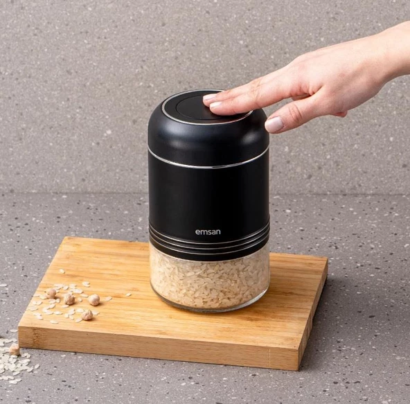 Emsan Moko Siyah 650ML Saklama Kavanozu - 5