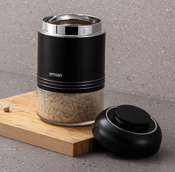 Emsan Moko Siyah 650ML Saklama Kavanozu - 3