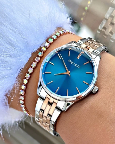 Ferrucci FC 12680M.03 Çelik Kordon Kadın Kol Saati - Resim 4