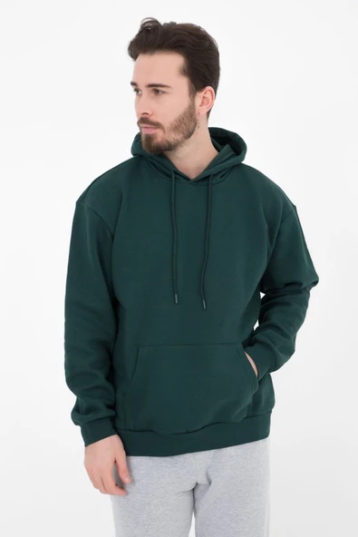 Erkek Kapüşonlu Sweat Antrasit - 5