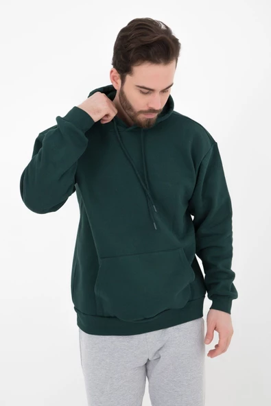 Erkek Kapüşonlu Sweat Antrasit - 7
