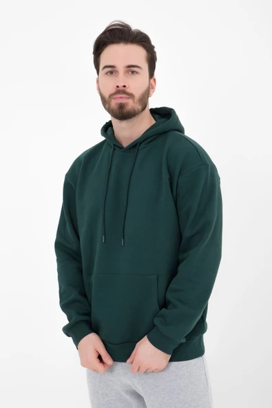 Erkek Kapüşonlu Sweat Antrasit - 8