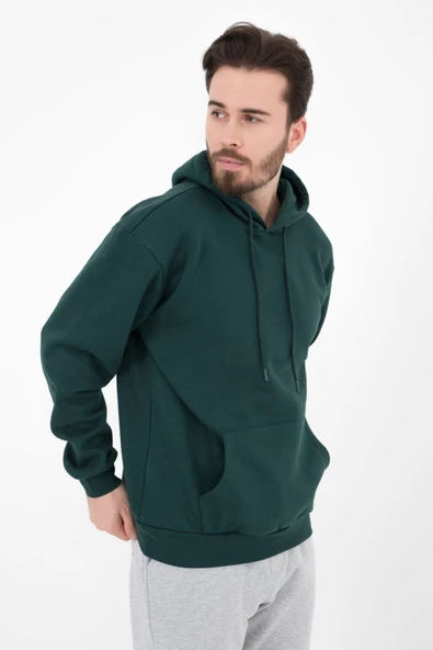 Erkek Kapüşonlu Sweat Antrasit - 11