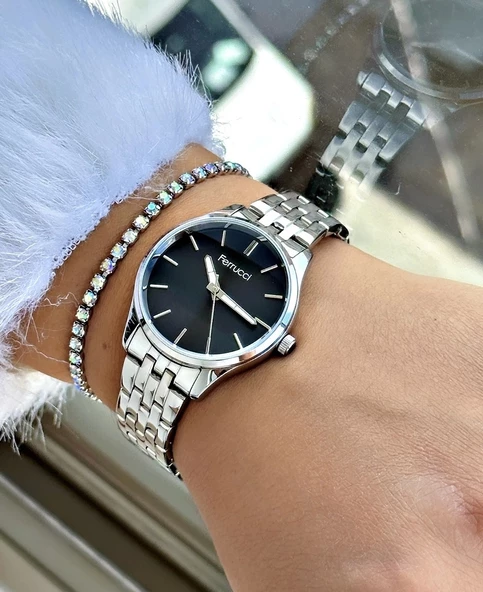 Ferrucci FC 12680M.01 Çelik Kordon Kadın Kol Saati - Resim 2