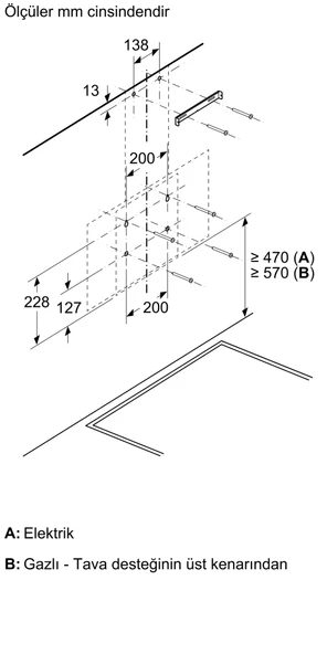 Bosch DWK64PJ60T Siyah Duvar Tipi Ankastre Davlumbaz - 8