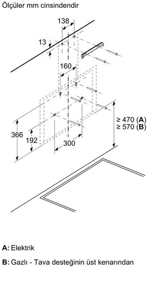 Bosch DWK66PJ60T Siyah Duvar Tipi Davlumbaz - 8