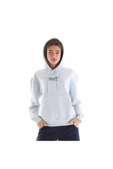 Kadın Nakış Detaylı Kapüşonlu Sweatshırt - 3