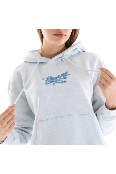 Kadın Nakış Detaylı Kapüşonlu Sweatshırt - 2