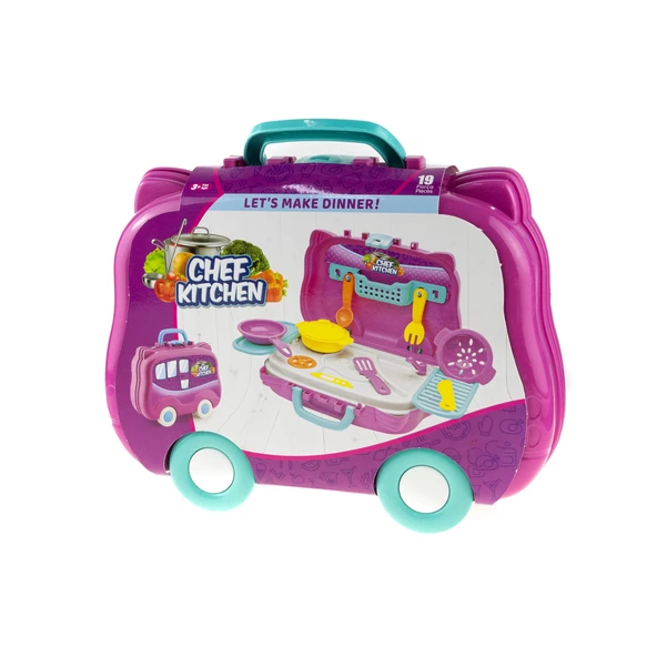 Oyuncak Mutfak Seti 11 Parça Arabalı Set - 2