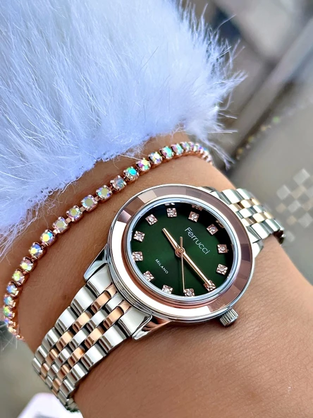 Ferrucci FC03388M.02 Çelik Kordon Kadın Kol Saati - Resim 3