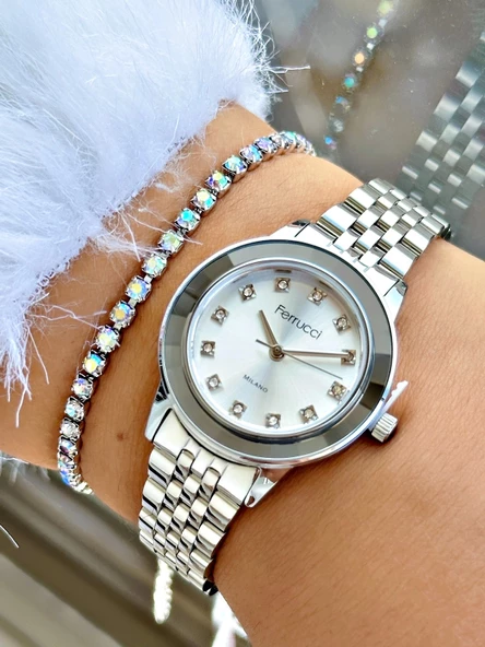 Ferrucci FC03388M.05 Çelik Kordon Kadın Kol Saati - Resim 4