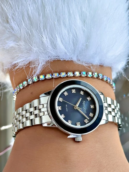 Ferrucci FC03388M.1 Çelik Kordon Kadın Kol Saati - Resim 3