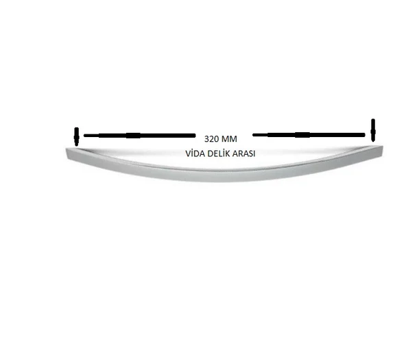 TEKDEKOR YAPI MOBİLYA KULP 320 MM KROM 3 ADET - 2