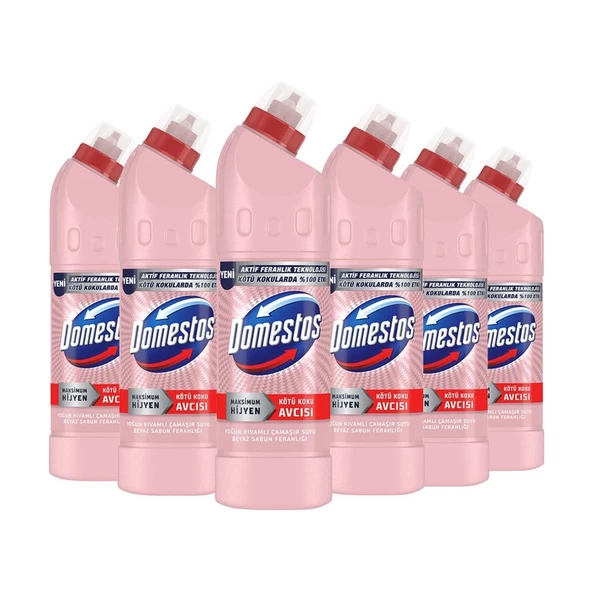 Domestos Çamaşır Suyu Beyaz Sabun Ferahlığı 750 ml x 6 Adet - 2