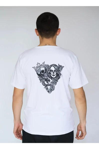 Bisiklet Yaka Oversize Kısa Kollu Baskılı - 4