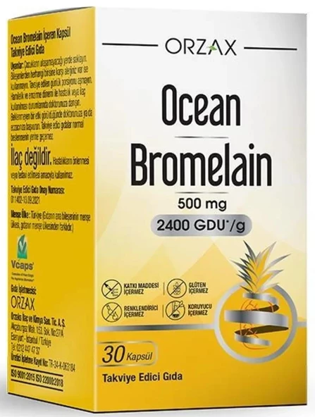 Orzax Ocean Bromelain 500mg 30 Softjel