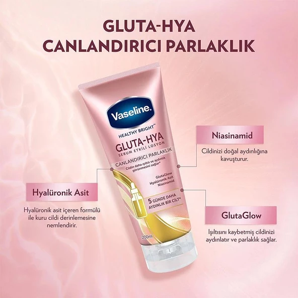 Vaseline Gluta - Hya Serum Etkili Vücut Losyonu 200 ml - 6