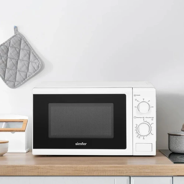 Simfer SK 4601 700W 20 Litre Mekanik Mikrodalga Fırın Beyaz - 2