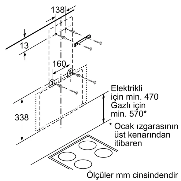 Bosch DWK65AJ80R Duvar Tipi Davlumbaz - 8