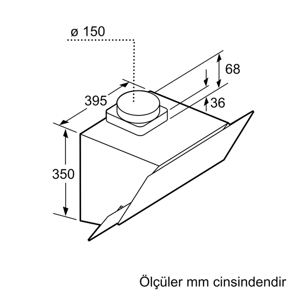 Bosch DWK65AJ80R Duvar Tipi Davlumbaz - 6