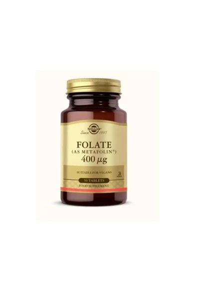 Solgar Folate 400 Mcg 50 Tablet ürün görseli 1