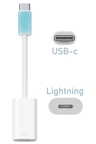 The Wlue Apple Uyumlu Type-c To Lightning Çevirici Dönüştürücü Adaptör