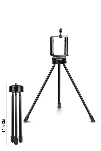 Wlue 15 cm Metal Teipod Telefon Tutucu Kamera için Mini Tripod Selfie Çubuğu Ayağı Stand