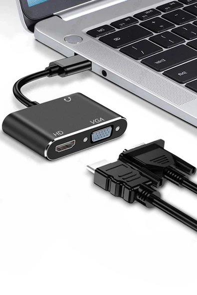 The Wlue 2in1 USB 3.0 to HDMI HD 1080P - VGA Çevirici Adaptör Görüntü Aktarıcı