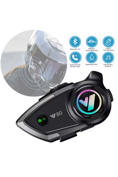 The Wlue Kablosuz Bluetooth Motosiklet Kask Kulaklık İntercom Kaliteli Hoparlör ve Mikrofon