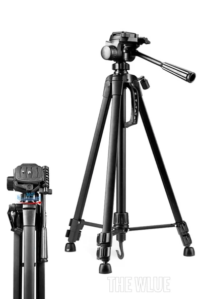 The Wlue Profesyonel Outdoor Tripod 140cm Tüm DSLR Kameralarla Uyumlu Video Fotoğraf Çekim Tripod