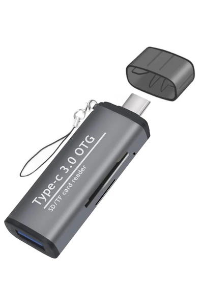 The Wlue Type-C to USB 3.0 TF SD Kart Okuyucu USB Type-C OTG Adaptör Çevirici