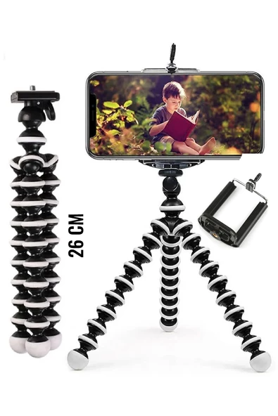 Wlue 26 Cm Boncuk Ahtapot Tripod Telefon Tutucu Aparat