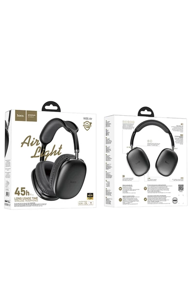 Hoco W35 Air Light Aux Destekli Bluetooth 45 Saat Kullanım Süresi Premium Kablosuz Kulaklık - 5