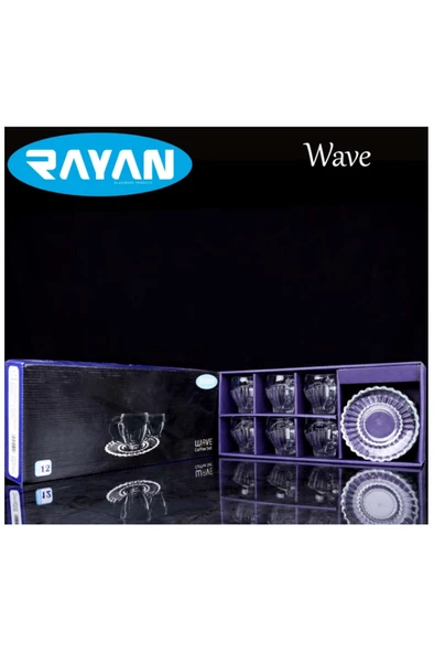 Rayan Wave 12 Parça Kahve Seti