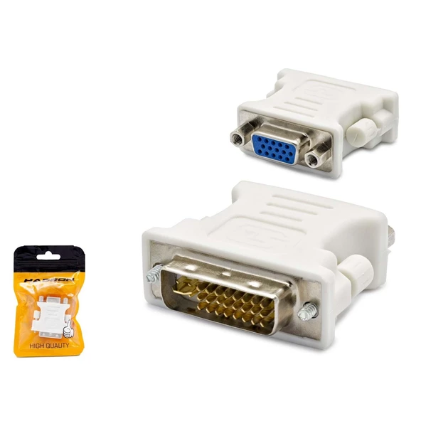 Hadron HDX1261 DVI (M) 24+5 - VGA (F) Dönüştürücü Adaptör - Beyaz ürün görseli 1