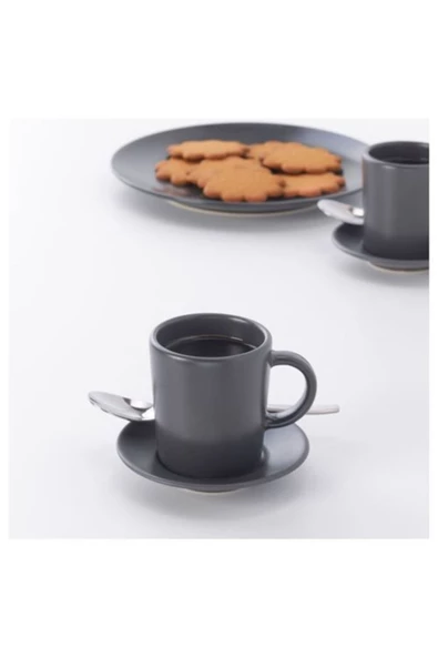 IKEA Dınera Espresso Fincanı, Koyu Gri 1 Adet - 2