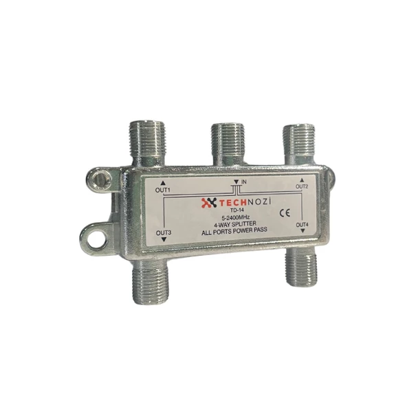 4 Lü Uydu Splitter Kablo Tv Rg6 Anten Çoklayıcı Dağıtıcı - 2