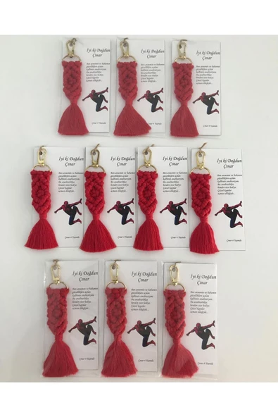 El Örmesi Makrome Anahtarlık Düğün Kına Söz Sünnet Nişan Için Hediyelik -25 ADET