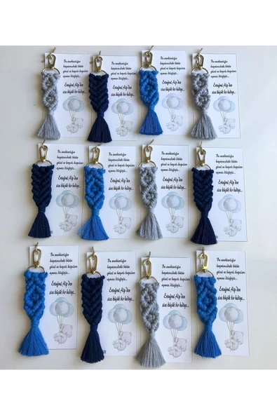 El Örmesi Makrome Anahtarlık Düğün Kına Söz Sünnet Nişan Için Hediyelik -25 ADET