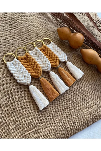 El Örmesi Makrome Anahtarlık Düğün Kına Söz Sünnet Nişan Için Hediyelik -50 ADET