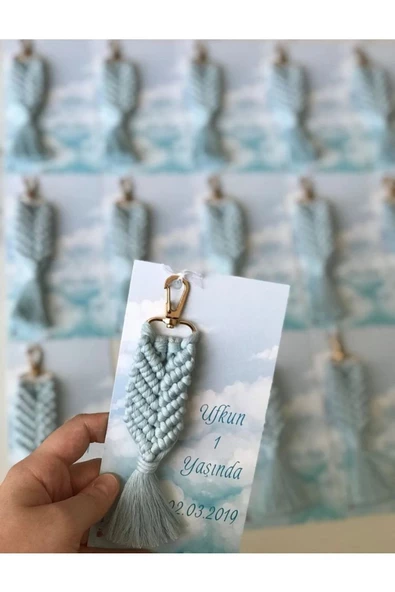 El Örmesi 100’lü Makrome Anahtarlık Düğün Kına Söz Için Hediyelik -100 Adet-