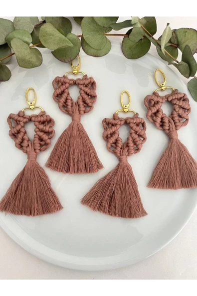 El Örmesi 50’li Makrome Anahtarlık Düğün Kına Söz Için Hediyelik -50 Adet-