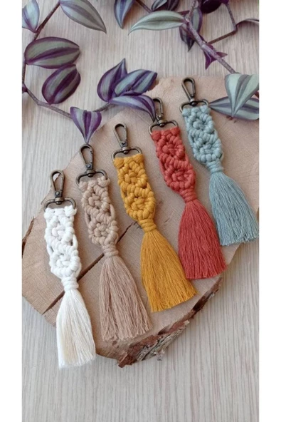 El Örmesi 20’li Makrome Anahtarlık Düğün Kına Söz Için Hediyelik -20 Adet-