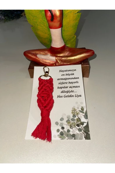 El Örmesi 10’lu Makrome Anahtarlık Düğün Kına Söz Için Hediyelik -10 Adet-