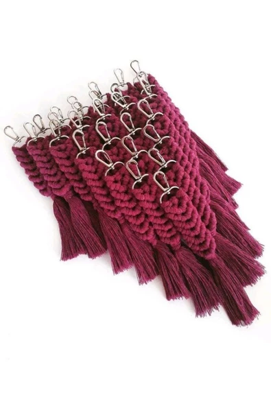 El Örmesi 10’lu Makrome Anahtarlık Düğün Kına Söz Için Hediyelik -10 Adet-