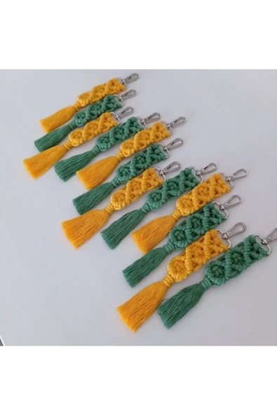 El Örmesi 20’li Makrome Anahtarlık Düğün Kına Söz Için Hediyelik -20 Adet-