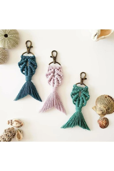 El Örmesi 10’lu Makrome Anahtarlık Düğün Kına Söz Için Hediyelik -10 Adet-