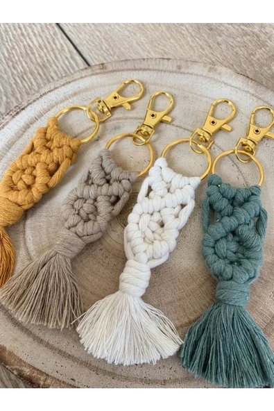 El Örmesi 100’lü Makrome Anahtarlık Düğün Kına Söz Için Hediyelik -100 Adet-